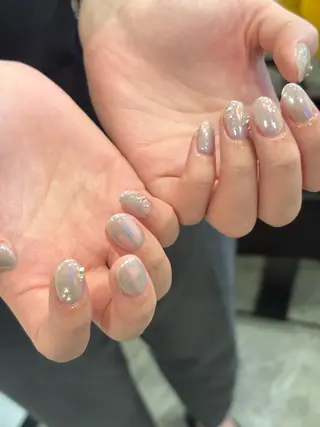 ネイル 本町🤍ちゅるん 自爪育成✨🤍のネイルデザイン