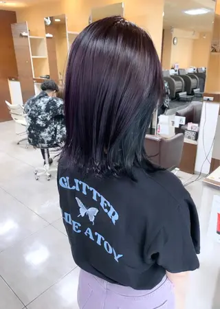 ミディアム レイヤー/艶髪カラー 森本くるみのヘアスタイル