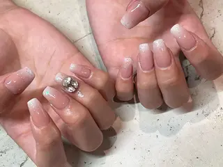 ネイル 韓国/ワンホン/長さ 出しつけ放題🎀のネイルデザイン