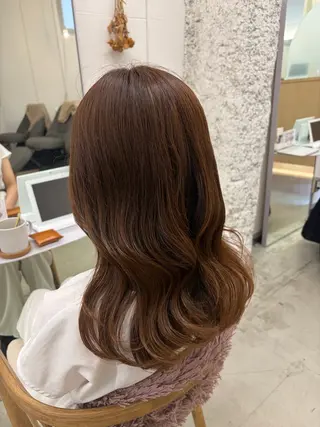 ミディアム カラー 🌼花屋併設🌼 木下奈々望のヘアスタイル