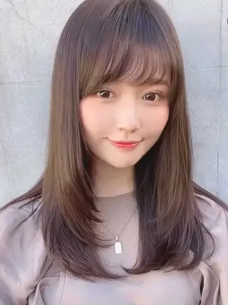 セミロング 縮毛矯正✨🫧 レイヤー川村利幸のヘアスタイル