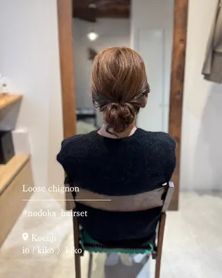 セミロング ヘアアレンジ お呼ばれセット🕊️ 高円寺/太田和のヘアスタイル