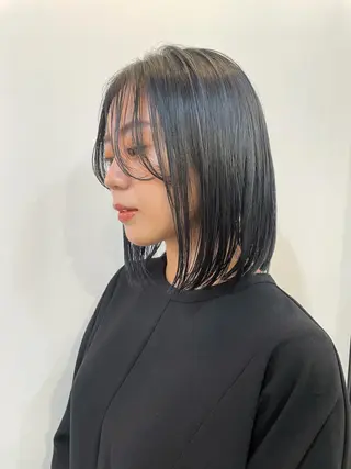 ミディアム カラー パーマ HIROKI ” ボブのヘアスタイル