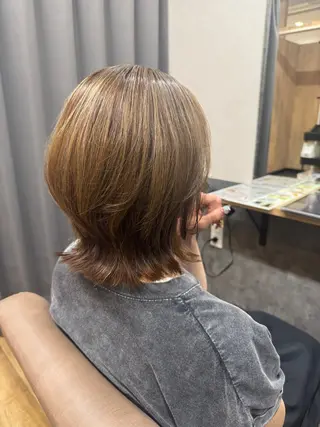 ミディアム カラー reeed konnoのヘアスタイル