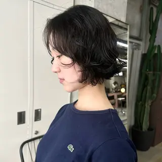 ミディアム パーマ 伊藤ほのか/柔らかパ ーマ/ダブルカラーのヘアスタイル