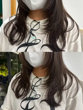 カラー なのは/ブリーチなし Wカラー🐩🫧のヘアスタイル