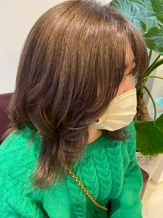 ミディアム 優子/ 似合わせカットカラーのヘアスタイル