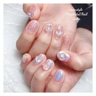 ミディアム ネイル 🐾enen style 🐾のネイルデザイン