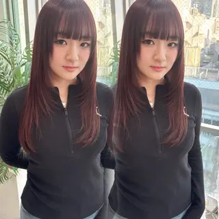 ロング カラー 🫧透明感カラー🫧 美髪矯正🫧チサトのヘアスタイル