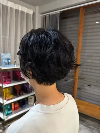 ショート パーマ 髪質改善カラー cipre 唯舞のヘアスタイル