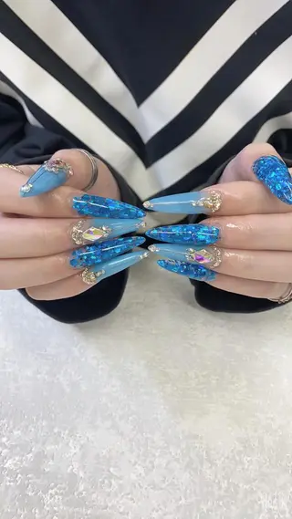 ロング JNA認定講師🌸 RIEのネイルデザイン