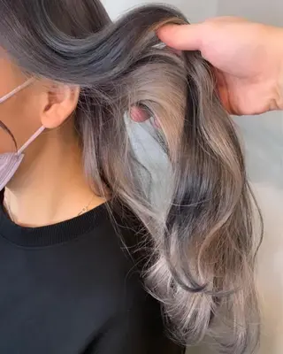ミディアム カラー ヘアアレンジ レイヤーカット/ 髪質改善/白石のヘアスタイル