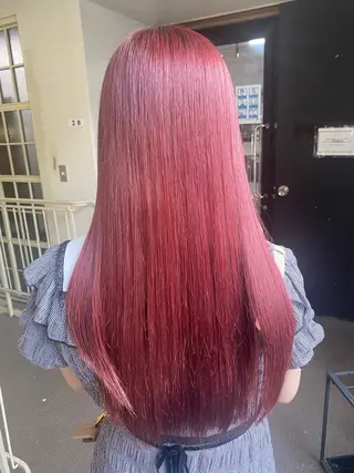 ロング カラー ヘアアレンジ 🌟🍒ハイトーン 韓国ヘア/ユウミのヘアスタイル