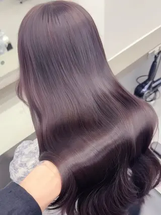ロング カラー ヘアアレンジ 艶カラー/髪質改善 /顔まわり/内藤 輝のヘアスタイル
