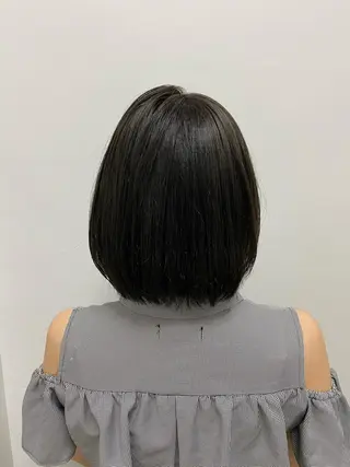 セミロング カラー ヘアアレンジ 韓国風ベージュ🤎 赤みなし🌿横浜🤎のヘアスタイル
