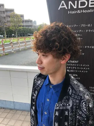パーマ メンズ 🌙似合わせ🐈‍⬛ ケア✨又吉のヘアスタイル