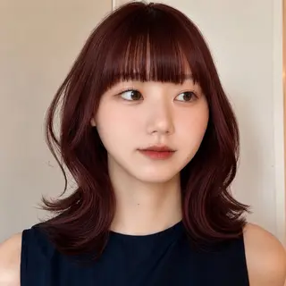 ミディアム Ami/くびれヘア /ピンクカラー🌷のヘアスタイル