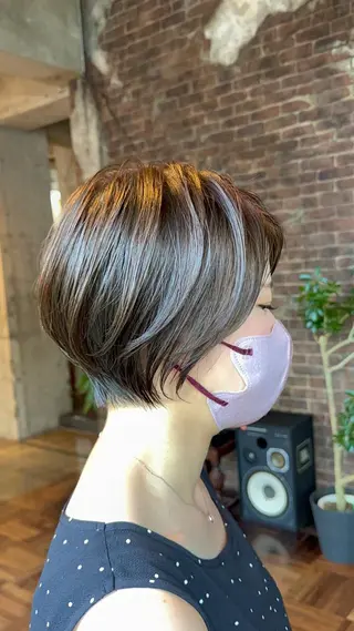ショート カラー 韓国レイヤー✨ yasuko銀座のヘアスタイル