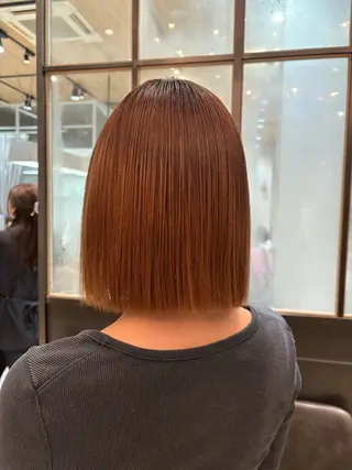 ミディアム ノンダメージカラー/ ボブ/RINのヘアスタイル