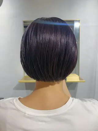 ショート カラー ボブパーマコテ巻き風 パーマNo1深江秀平のヘアスタイル