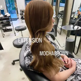 ロング カラー エクステ🩵ブリーチ 韓国ヘア🩵KAEのヘアスタイル