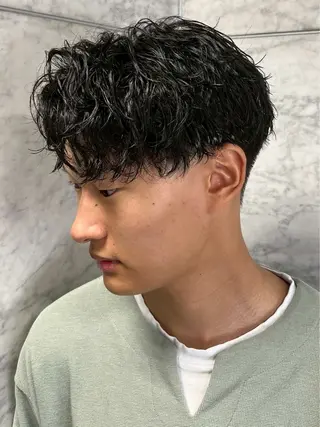 メンズ 京都メンズパーマ ツイスパ|波巻きのヘアスタイル