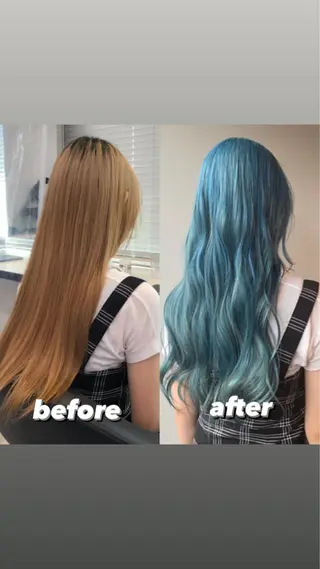 ロング カラー パーマ ヘアアレンジ メンズ キッズ ネイル マツエク・マツパ KANAMI 🌏のヘアスタイル