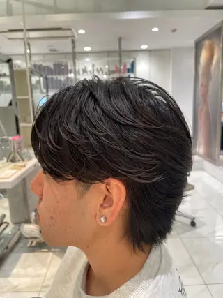 メンズ 女性モデル募集中‼️ メンズパーマ片岡優介のヘアスタイル
