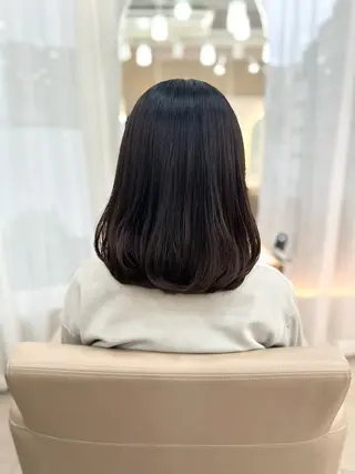 ミディアム カラー パーマ 縮毛矯正✨ストカール ✨髪質改善✨山下のヘアスタイル