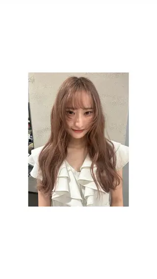 ロング カラー yuzuki縮毛矯正 /カラーモデルのヘアスタイル