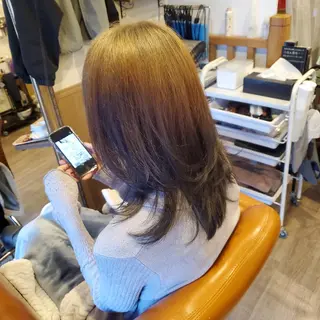 ロング カラー spa hair ark 富井直美のヘアスタイル