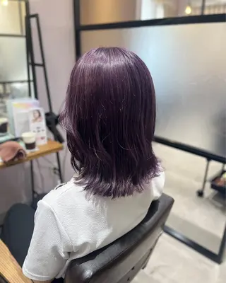 ミディアム カラー 作野 潮織のヘアスタイル