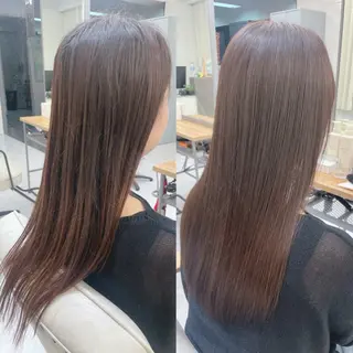ロング 髪質改善✨艶髪カラー 縮毛矯正✨有田仁志のヘアスタイル