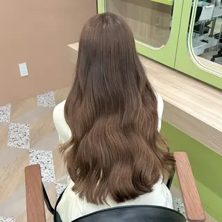 ロング ヘアアレンジ ブリーチなしベージュ /ヘアセット/ミユのヘアスタイル