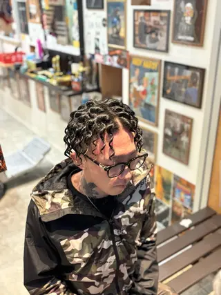 パーマ メンズ 吉田 哲平のヘアスタイル
