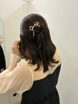 ミディアム ヘアアレンジ レイヤー/ヘアセット 💐nao.のヘアスタイル