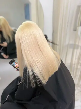 ロング yuna ハイトーン メンズカットのヘアスタイル