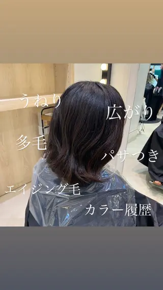 ミディアム フェザー/ニュアンス パーマ/ryutoのヘアスタイル