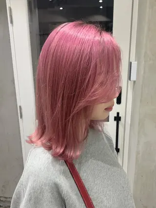 ミディアム カラー ヘアアレンジ 憧れの艶ハイトーンへ 🌙サイダサキのヘアスタイル