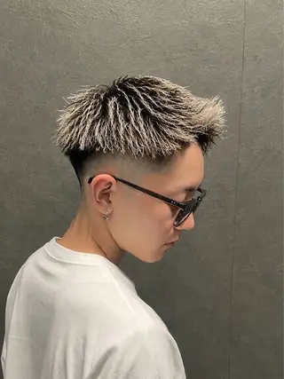 ショート カラー パーマ メンズ HINA ちゃんのヘアスタイル