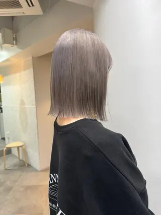 ミディアム カラー ボブ/レイヤーカット 縮毛矯正/コウキ新宿のヘアスタイル