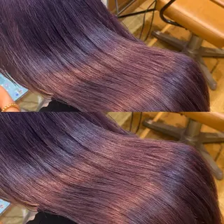 ロング カラー 👑髪質改善Wカラー 👑アユカのヘアスタイル