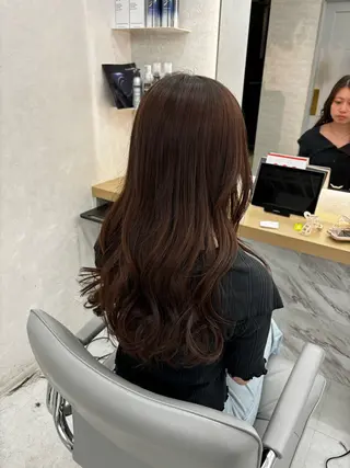 セミロング 今話題の艶髪矯正 美艶カラー/FUKAのヘアスタイル