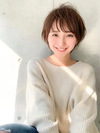 ショート パーマ レイヤーボブ/ボブ 仲川和人のヘアスタイル