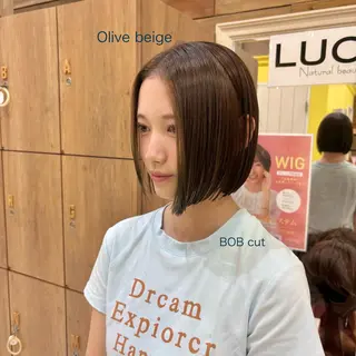 セミロング カラー ボブ/暖色カラー /アカネ🥨のヘアスタイル