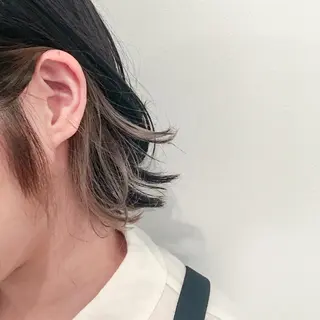ミディアム カラー RINA🧤 デザインとボブのヘアスタイル