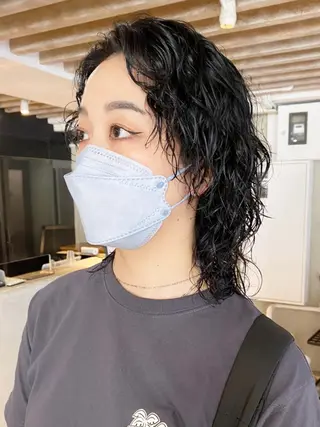 ミディアム パーマ ヘアアレンジ カラー ITbyALBUM 浦和店のヘアスタイル