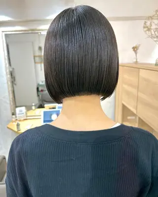ショート カラー パーマ 髪質改善 縮毛矯正/ レイヤー/銀座/本木のヘアスタイル