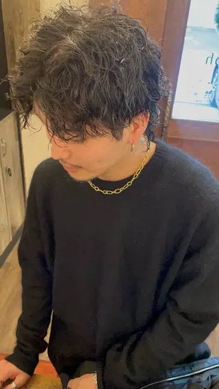 ショート パーマ メンズ MATSURI BASE.AWAJIのヘアスタイル