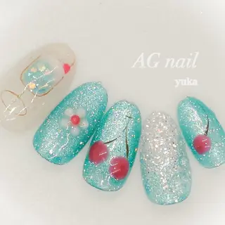 ネイル AGnail 富永  /ちゅるん韓国ネイルのネイルデザイン